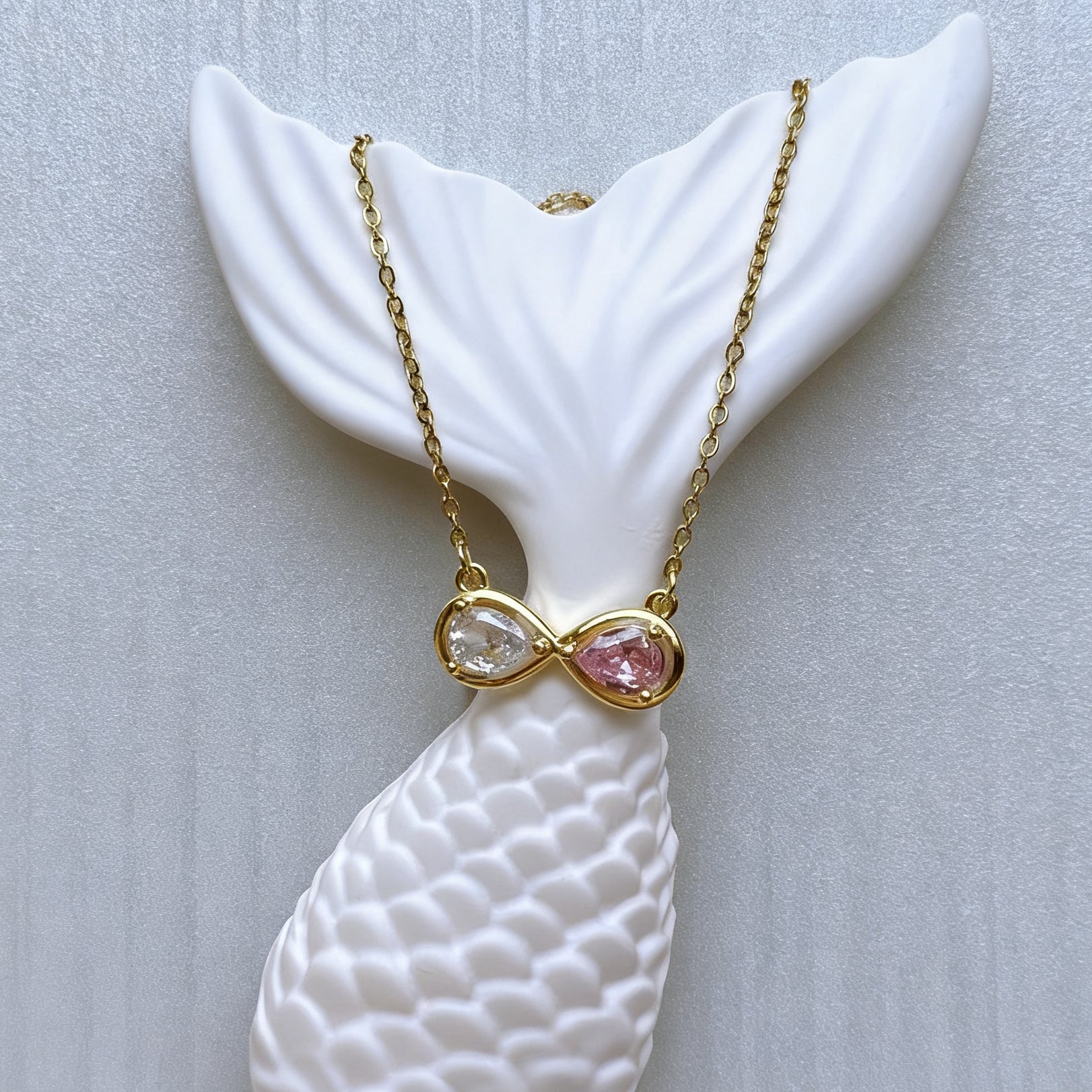 Infinity Necklace with Double Birthstones