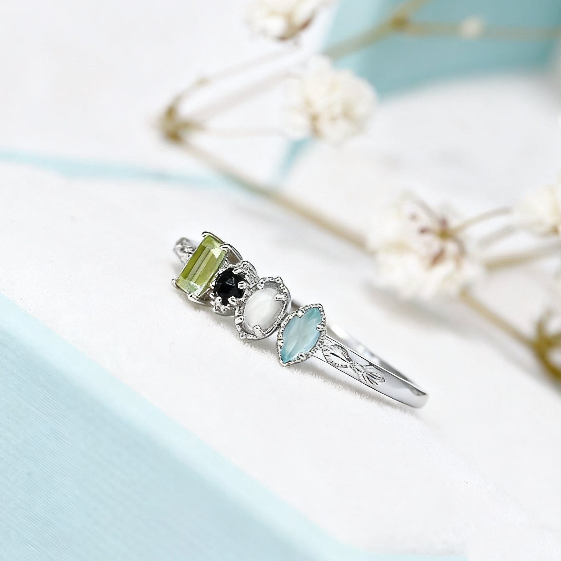 Milgrain Birthstone Ring