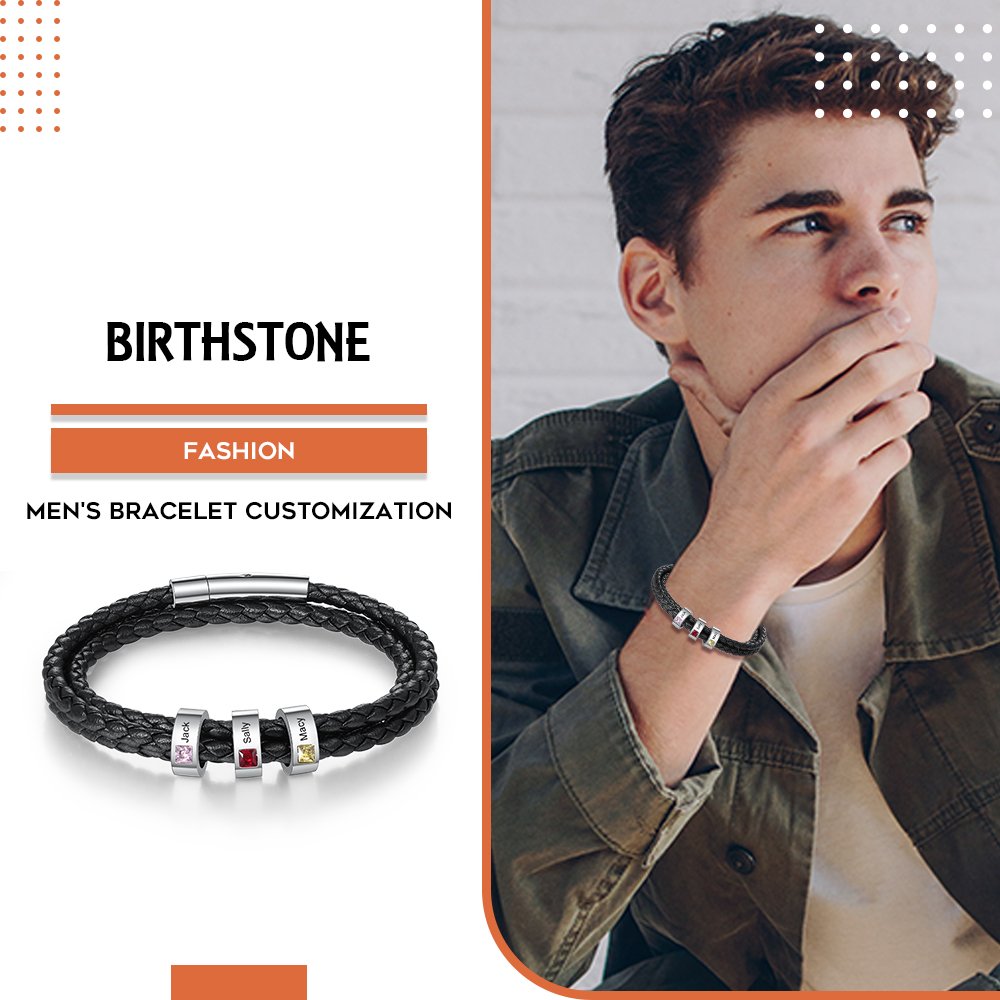 Personalized birthstone bracelet