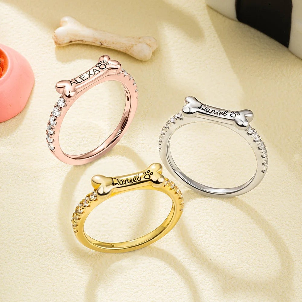 Bone Shape Dog Ring
