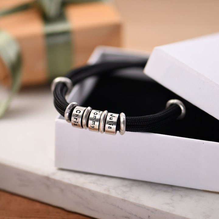 Beads Bracelet with Engraving