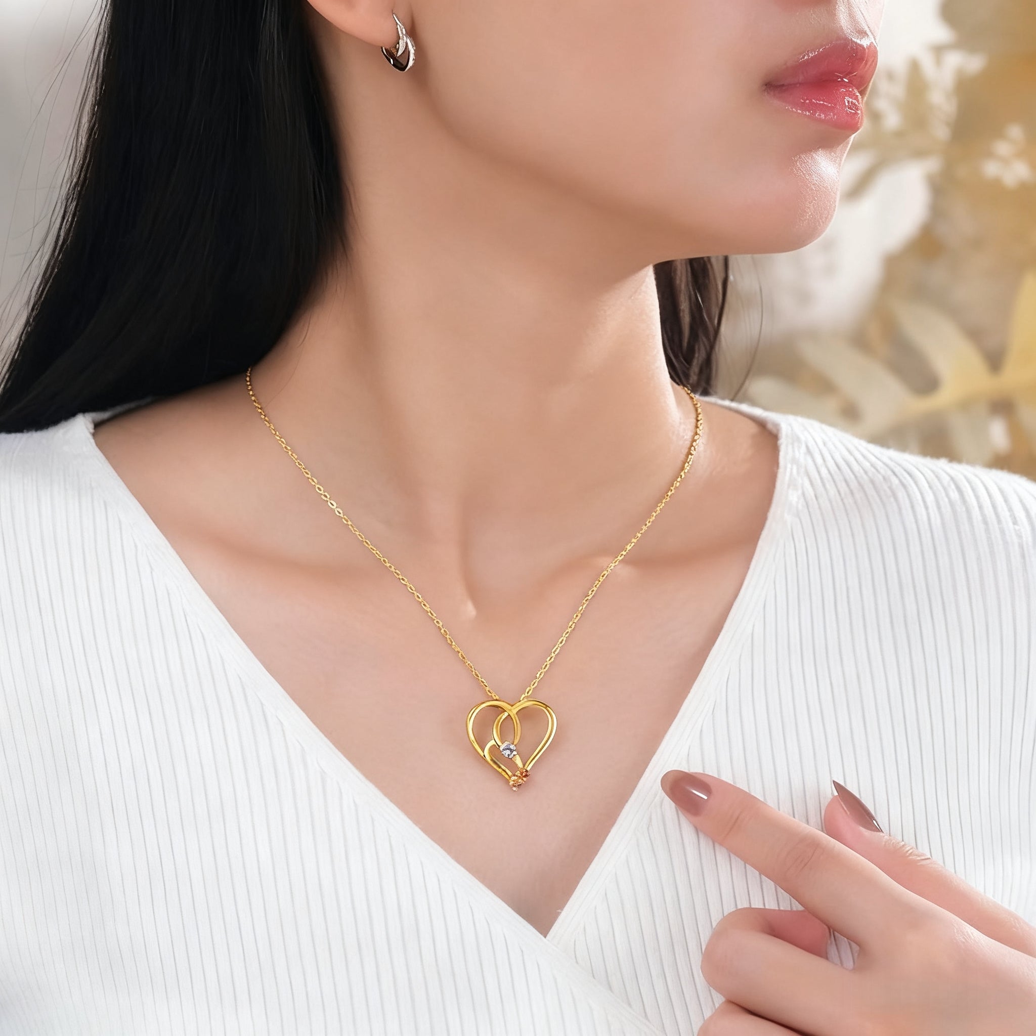 Birthstones Heart Necklace