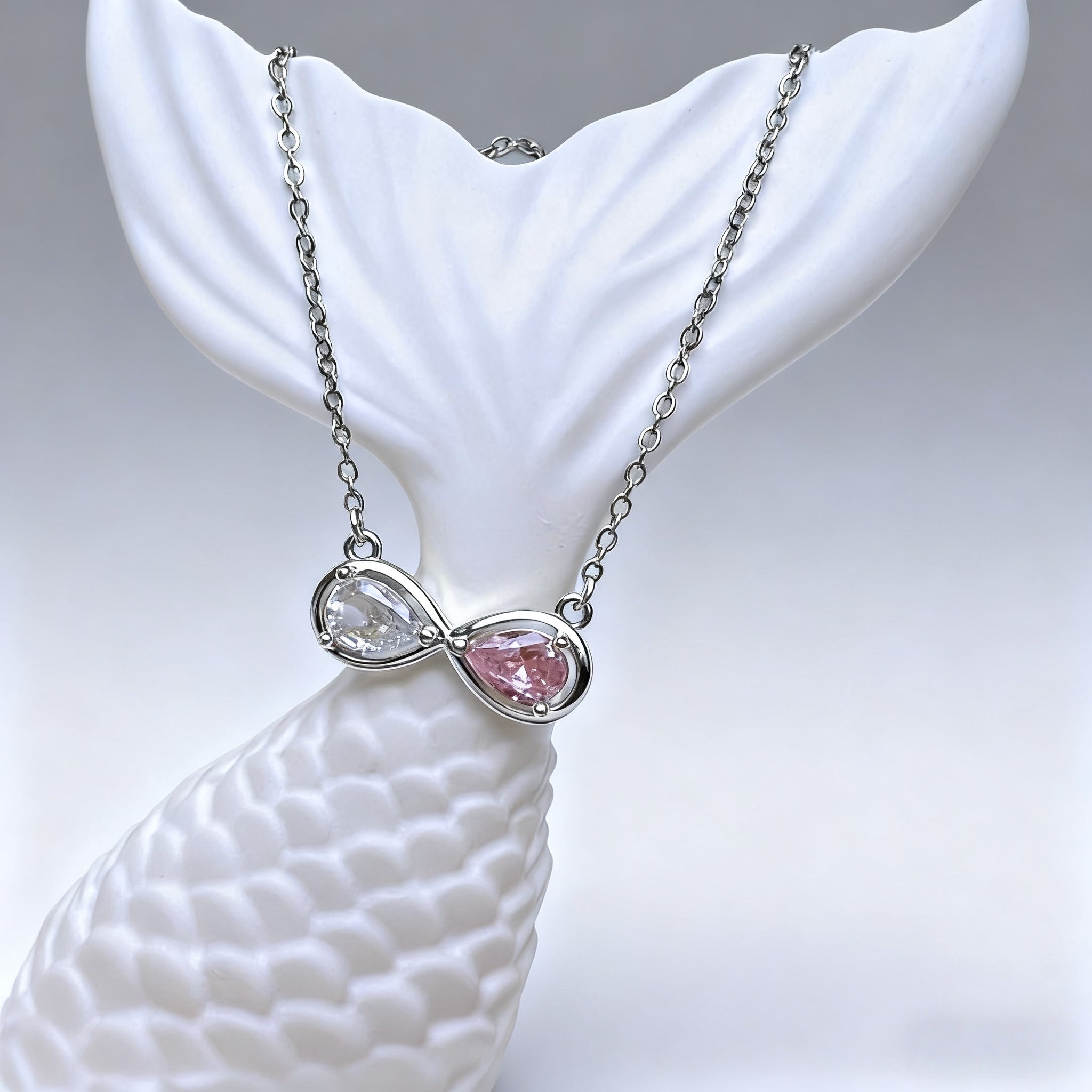 Infinity Necklace with Double Birthstones
