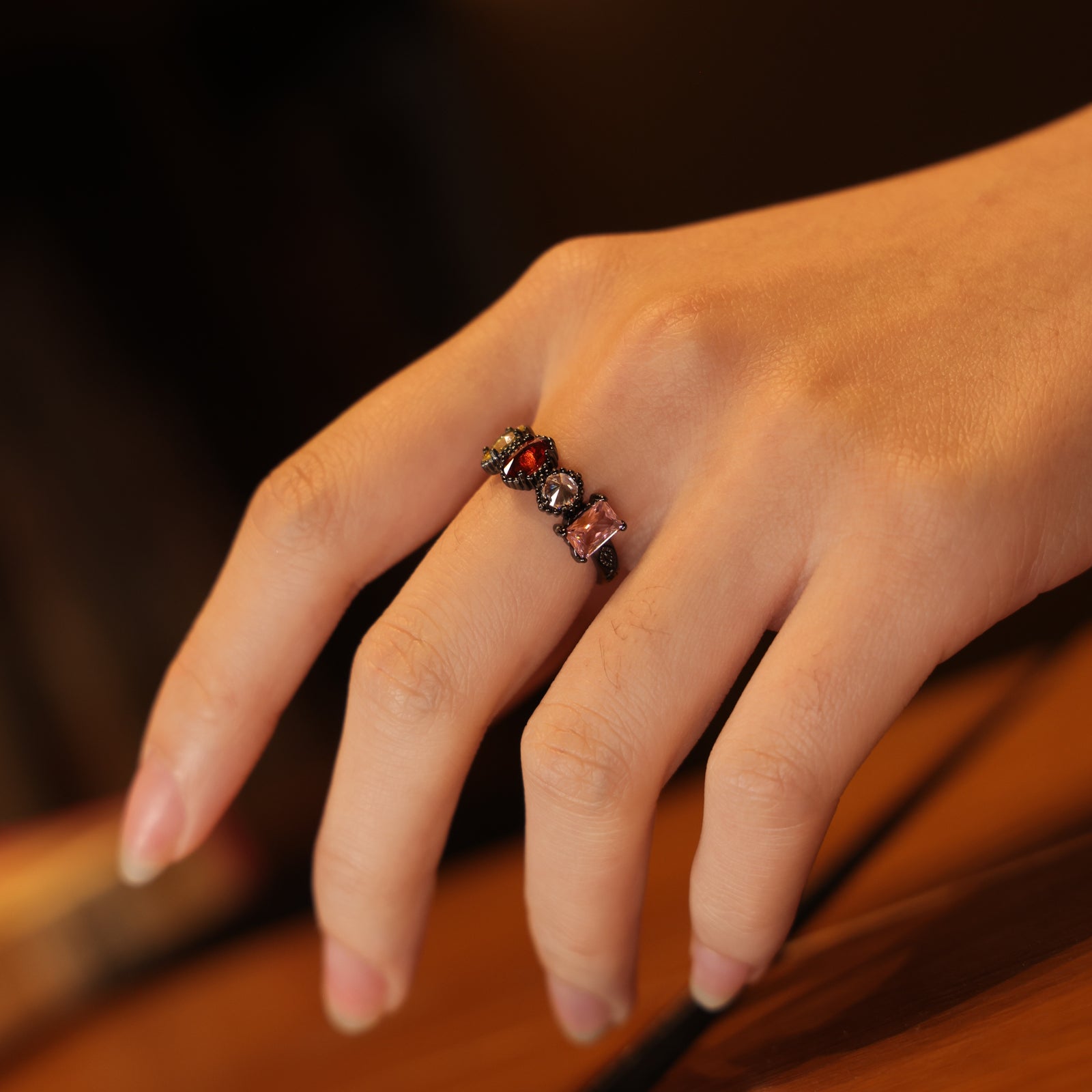 Milgrain Birthstone Ring