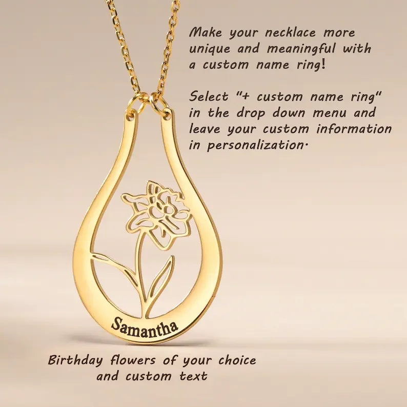 Birth Flower Necklace