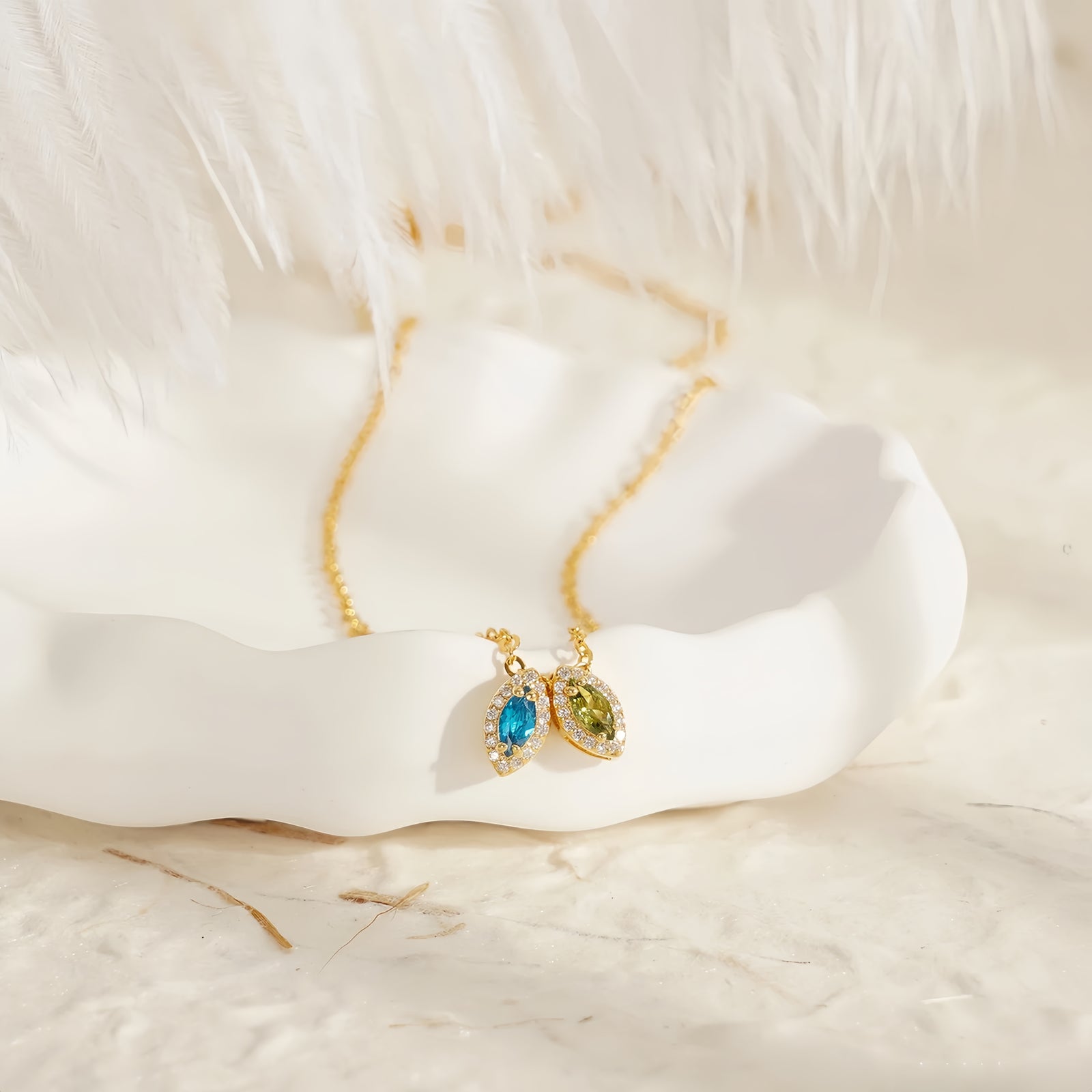 Marquise Birthstone Necklace