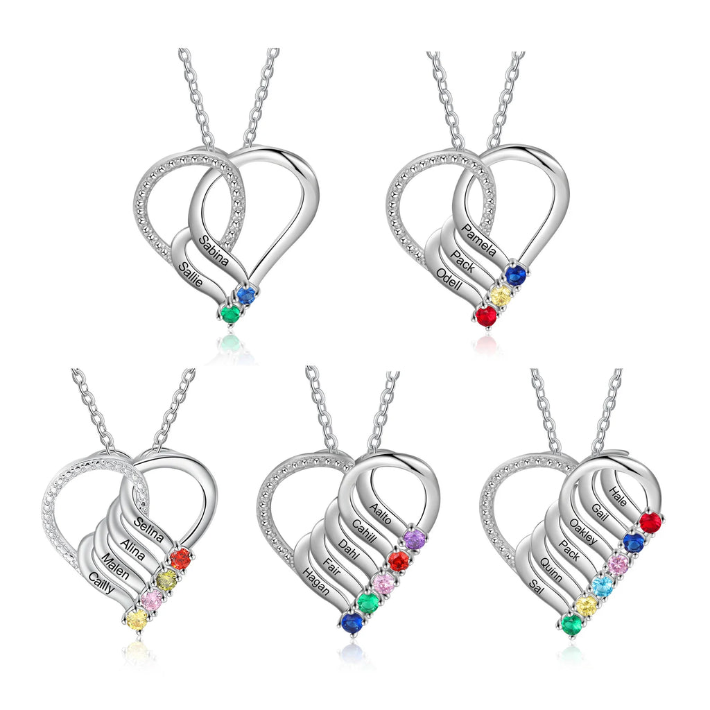 Birthstones Heart Necklace