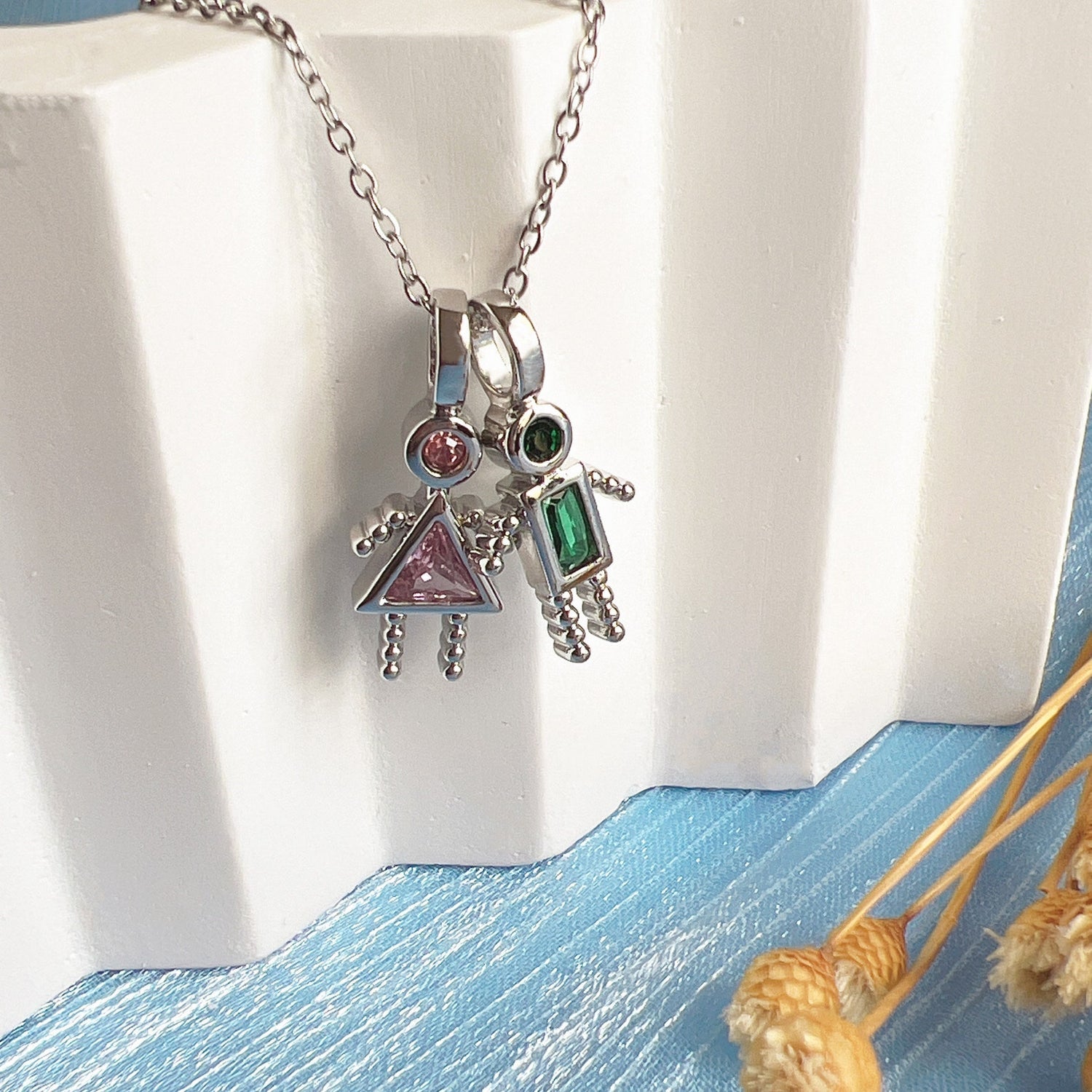 Kid Birthstone Necklace For Mom