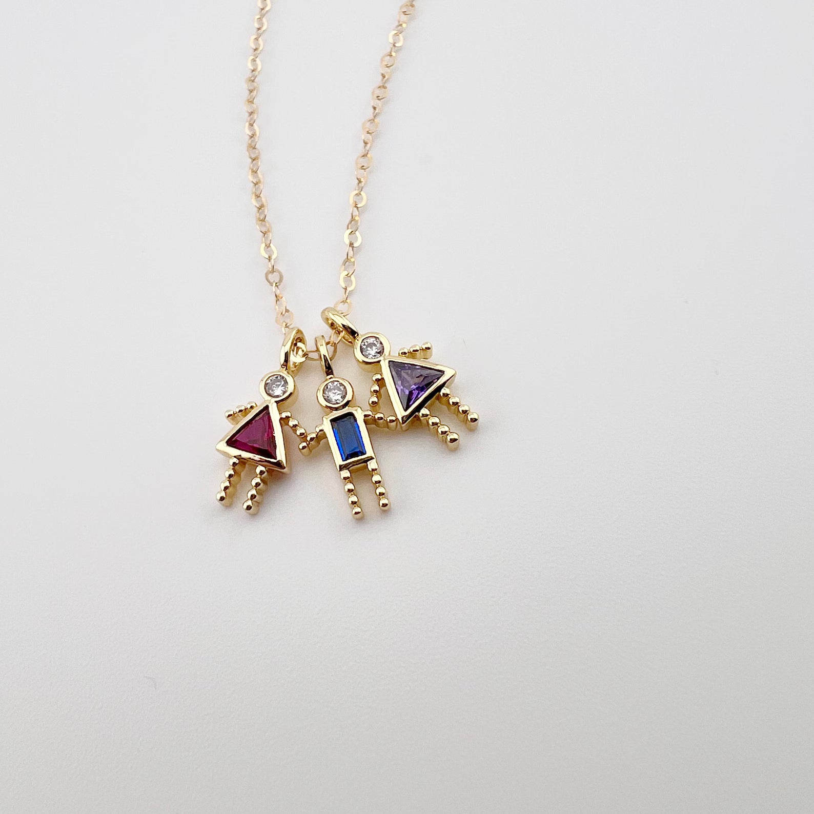 Kid Birthstone Necklace For Mom