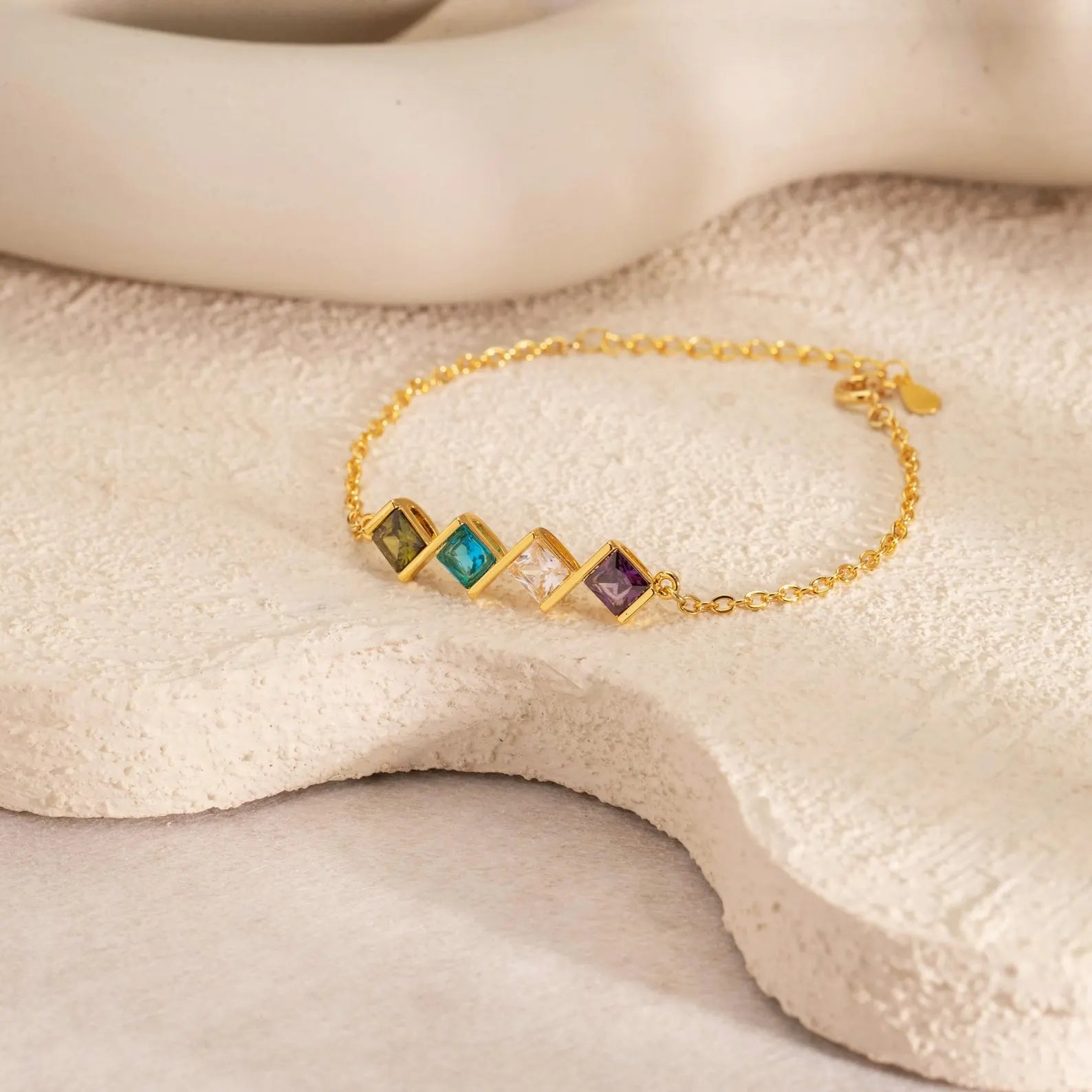 Personalized Family Birthstones Bracelet