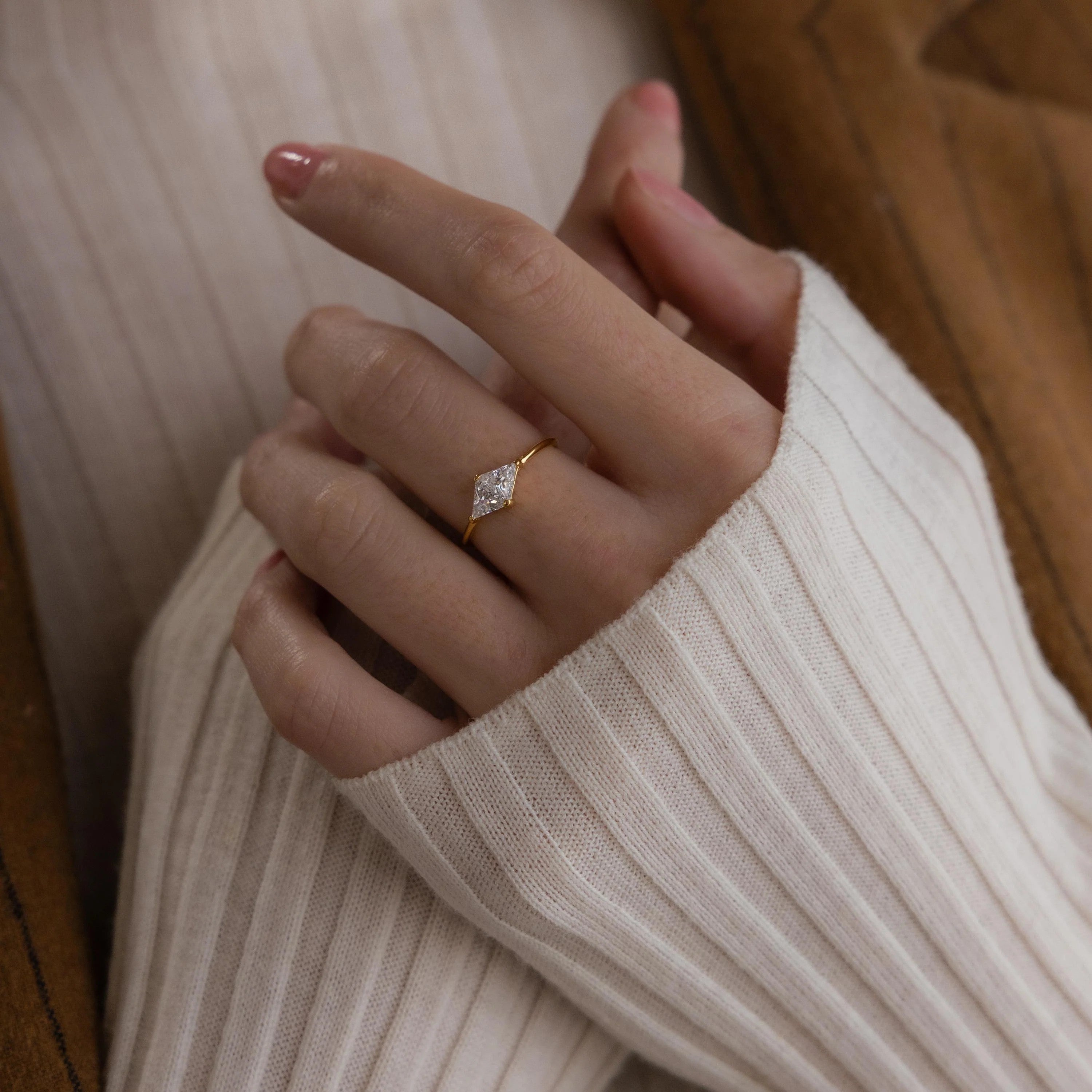 Couple Birthstone ,Toi et Moi Copper Ring