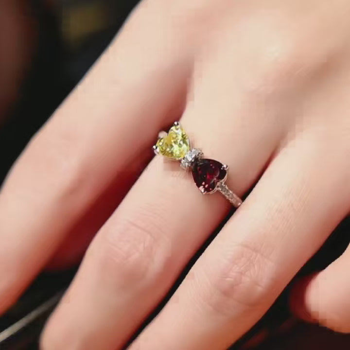 Bowknot Birthstone Ring